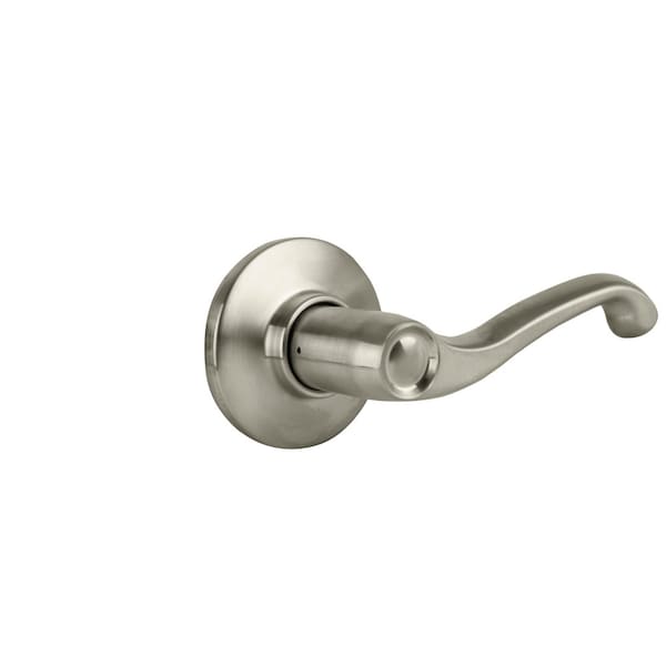 Schlage Grade 2 Tubular Lock, Single Dummy Trim Function, Non-Keyed, Flair Lever, Satin Nickel Finish S170 FLA 619 RH - main